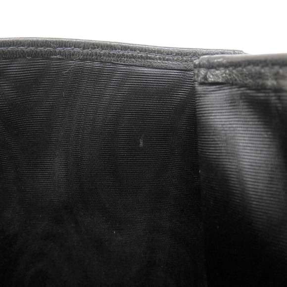 Chanel Coco mark logo long wallet with pouch lambskin black - Picture 5 of 7